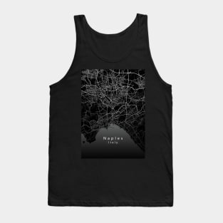 Naples Italy City Map dark Tank Top